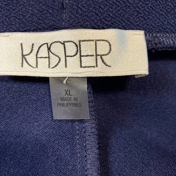 Kasper Navy Maxi A-Line Skirt Size Extra Large XL - Picture 3 of 5